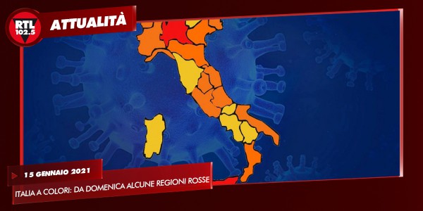 Mappa dell'Italia a colori, da domenica prossima Lombardia ...